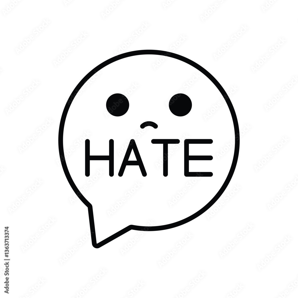 Fototapeta premium Hate Vector icon