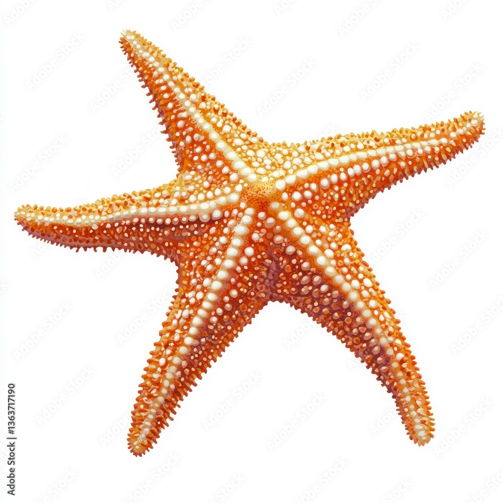 Isolated Starfish on White Background Close Up Marine Life Image Isolated Starfish on White Background Close Up Marine Life Image