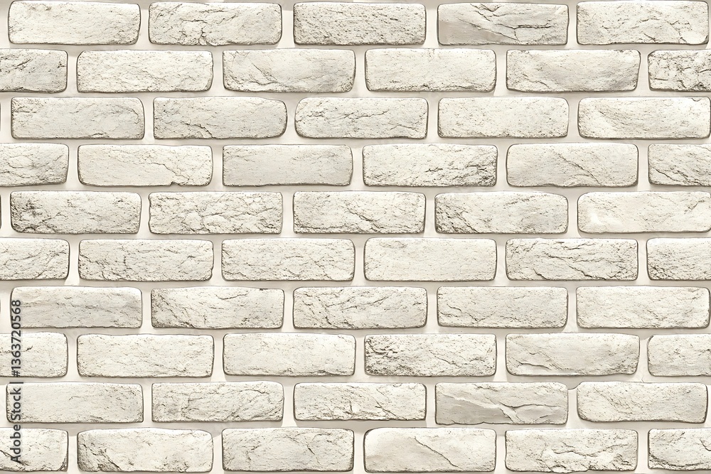 Fototapeta premium CreamColored Brick Wall Texture Seamless Pattern Background Image