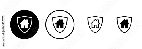 house insurance icon logo design. house protection sign and symbol