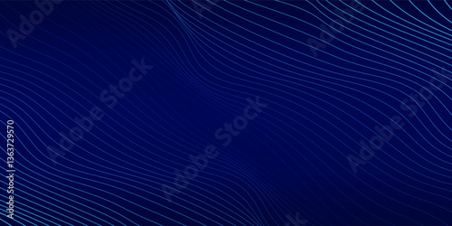 Dynamic blue particle wave. Futuristic point glowing wave. Flow digital structure. Data technology background