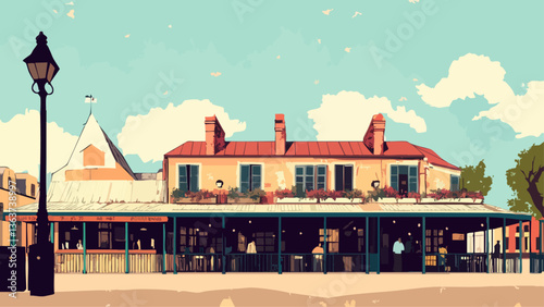 Bustling Atmosphere at the French Market, New Orleans