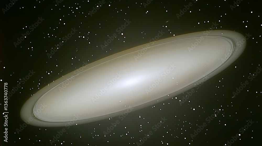 Obraz premium Elliptical galaxy in dark space.