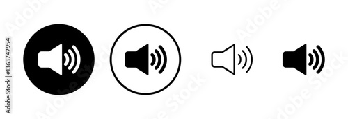 Speaker icon logo design. volume sign and symbol. loudspeaker icon. sound symbol
