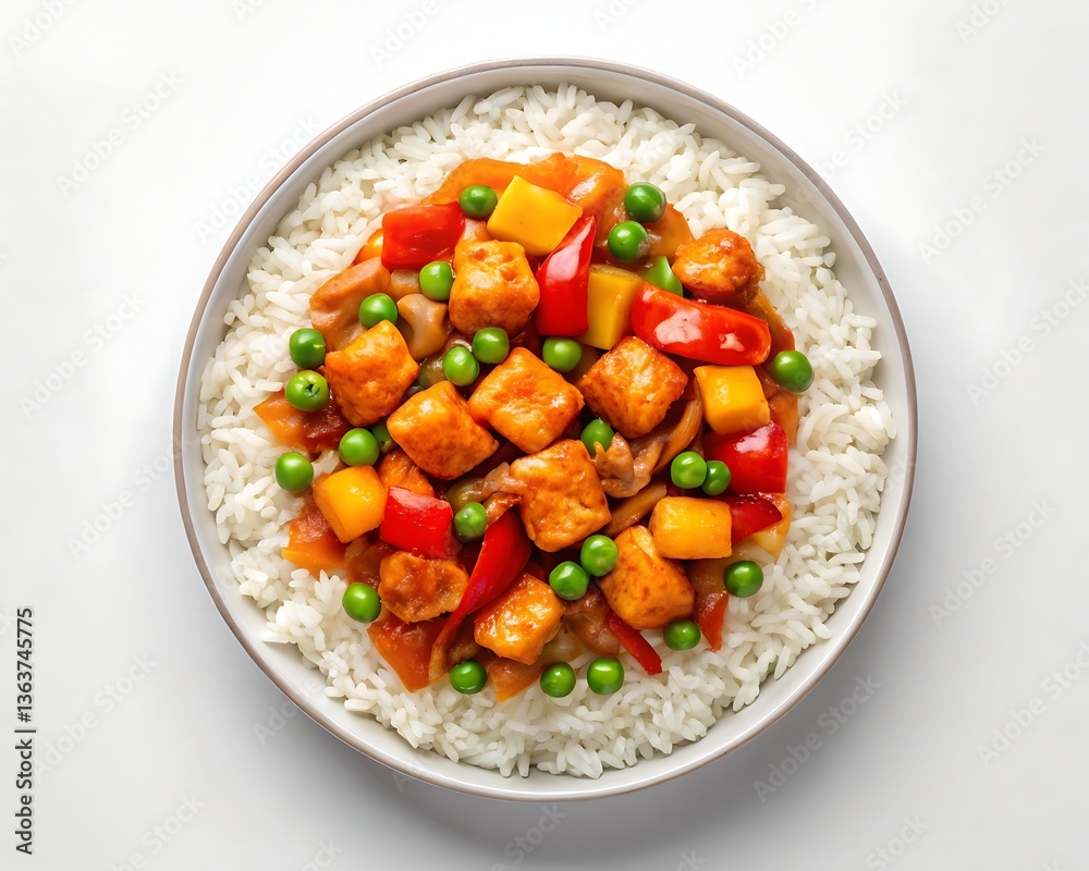 Sweet and Sour Chicken with Rice