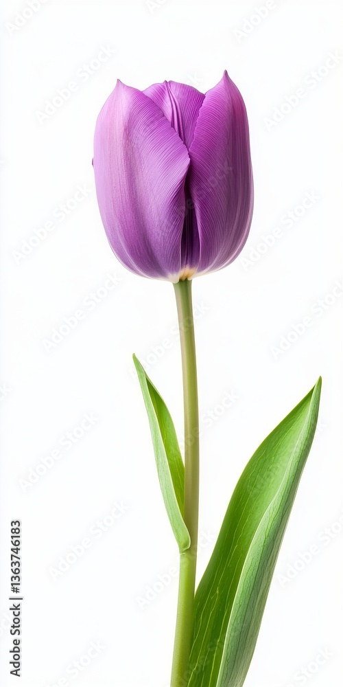 Naklejka premium Elegant Purple Tulip Flower