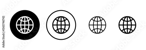 Web icon logo design. go to web sign and symbol. web click icon. Global search icon