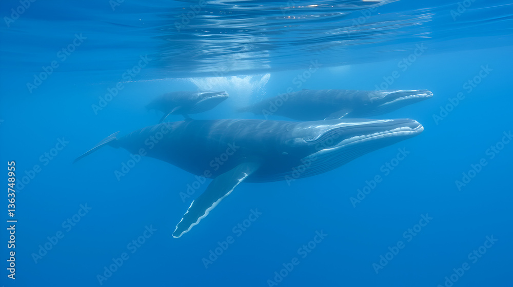 Obraz premium group of humpback whale
