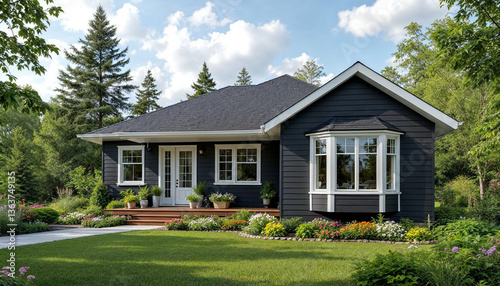 modern exterior house in the village