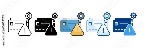 Credit Risk Management Icon Set Multiple Style Collection
