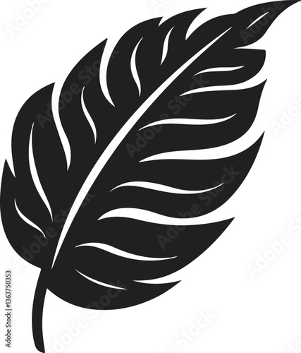 Leaf Icon - Leaf Vector Silhouette Illustration.
