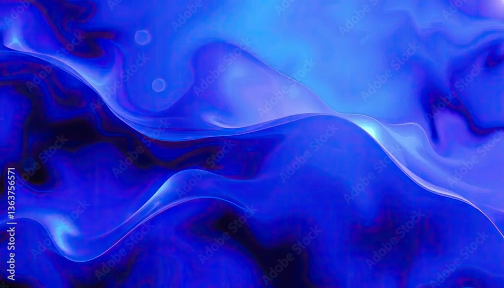 Obraz premium Abstract Blue Fluid Flow