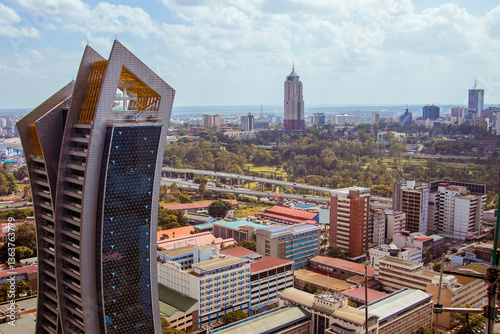 Beautiful view of  building, Nairobi, the capital of Kenya, Africa.
