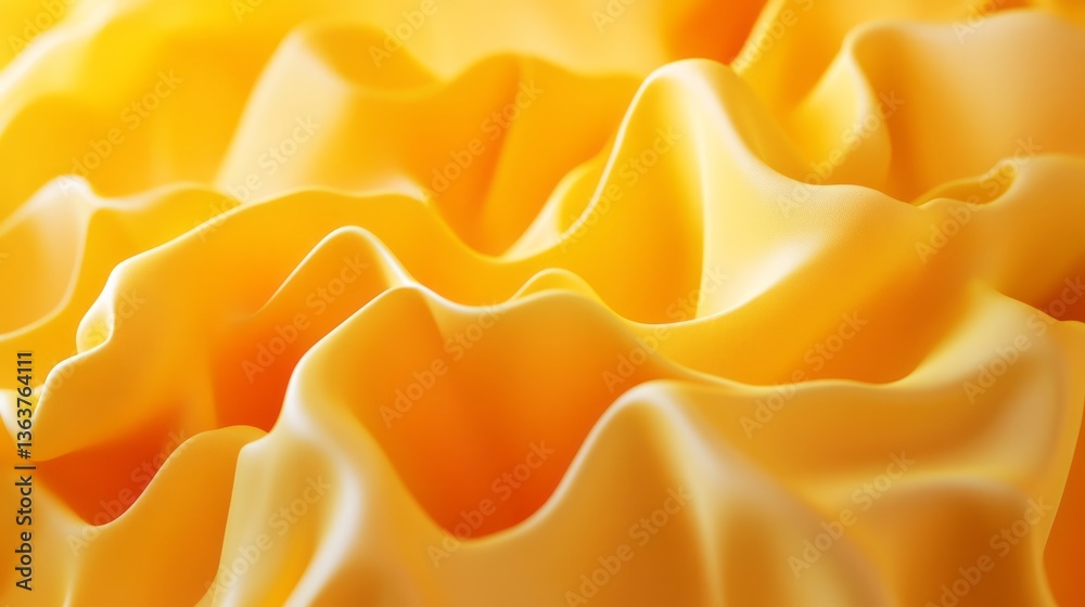 Obraz premium Abstract yellow flowing surface with gentle wavy ripples pattern