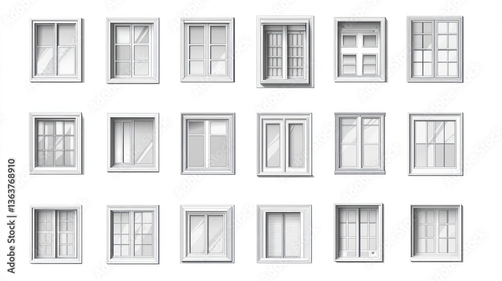 Windows Collection Various window models for home design and architectural projects Windows Collection Various window models for home design and architectural projects