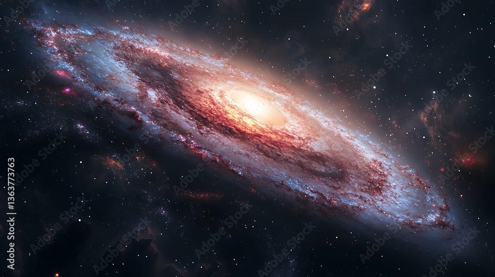 Fototapeta premium Spiral galaxy in deep space. (40)