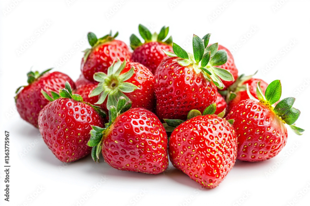 A close up of a bunch of strawberries on a table A close up of a bunch of strawberries on a table