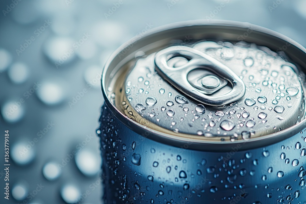 Close-up of a cool drink can Close-up of a cool drink can