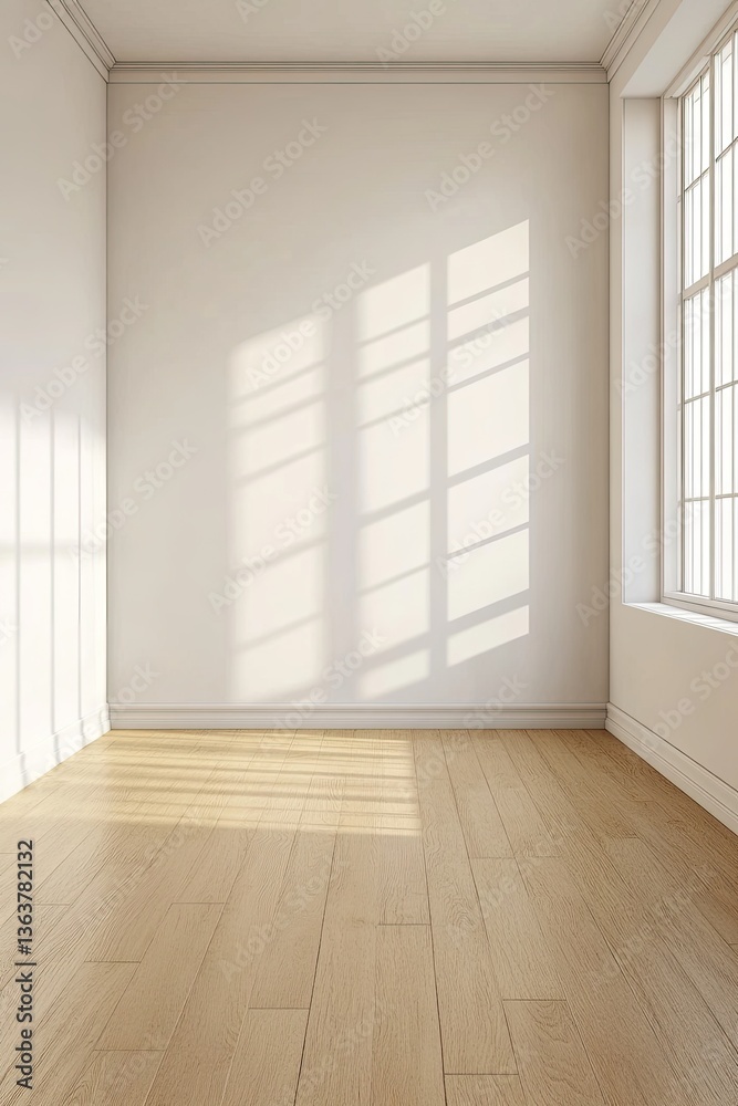 Empty room with sunlight Empty room with sunlight