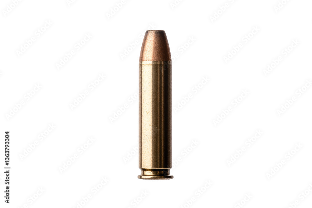 Bullet is sitting on a white background, isolated Bullet is sitting on a white background, isolated