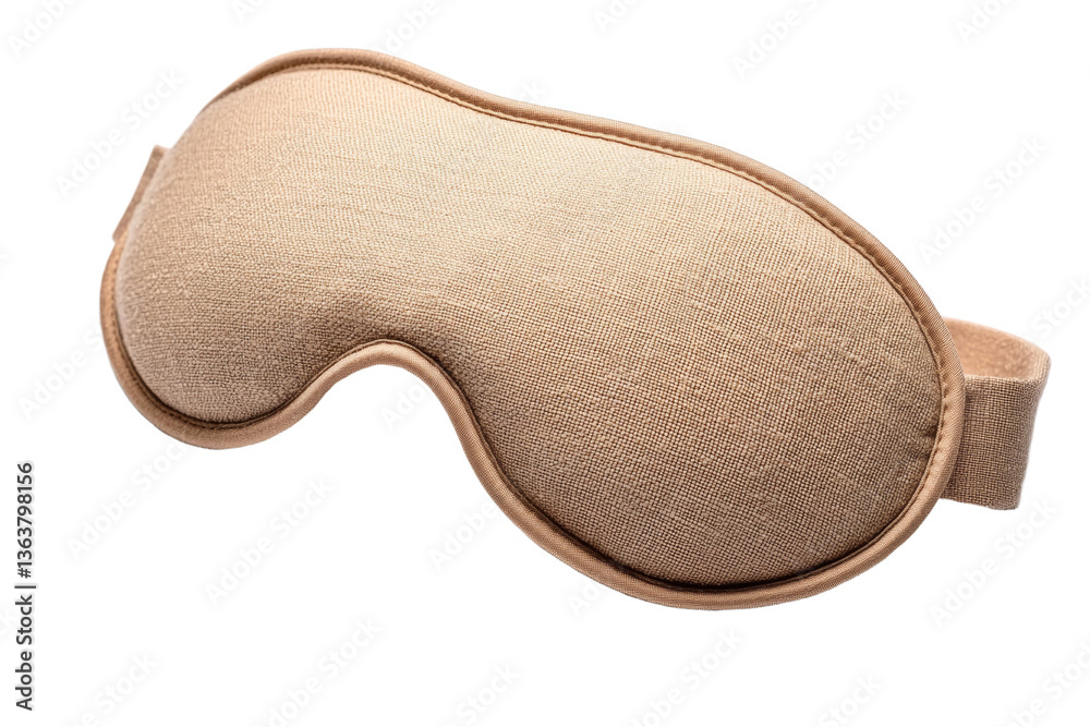 Tan eye mask with a strap isolated Tan eye mask with a strap isolated
