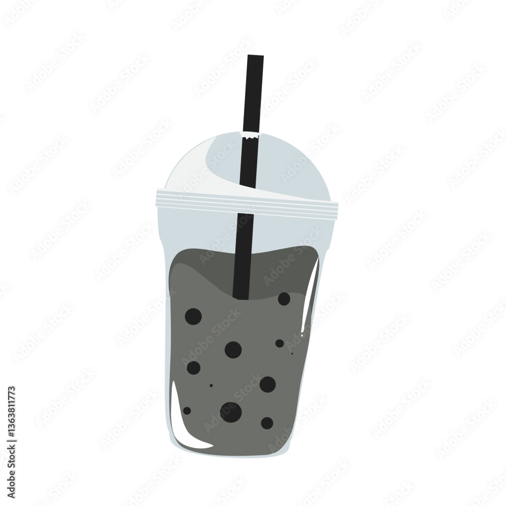 Illustrasion of a bubble tea drink Illustrasion of a bubble tea drink