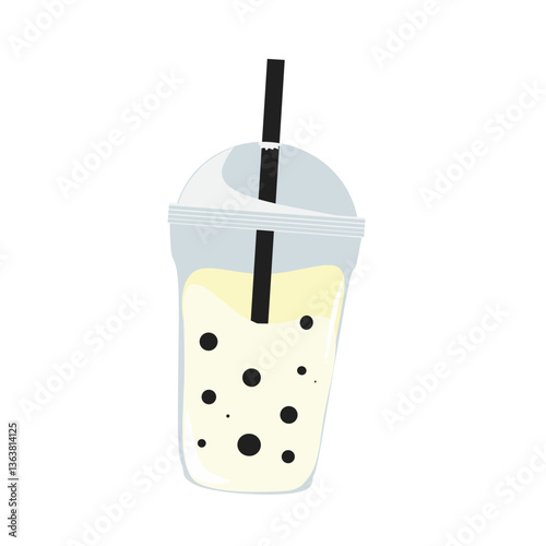 Illustrasion of a bubble tea drink