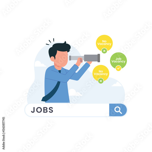 Job seeking. Employees looking for new job. career or job search, find opportunity, seek for vacancy or work position concept
