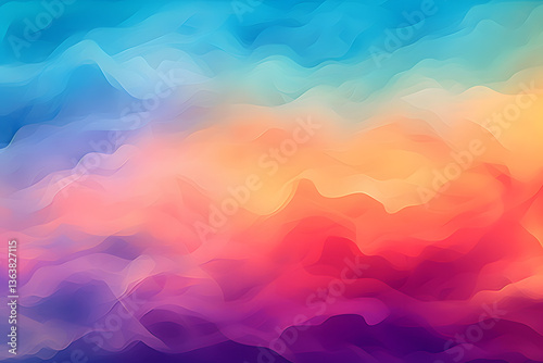 Vibrant Abstract Fluid Art with Swirling Colors. Colorful abstract fluid art featuring swirling patterns in bright orange, yellow, green, and red hues. Abstract Wave Texture Ebru Effect Ombre Bright G