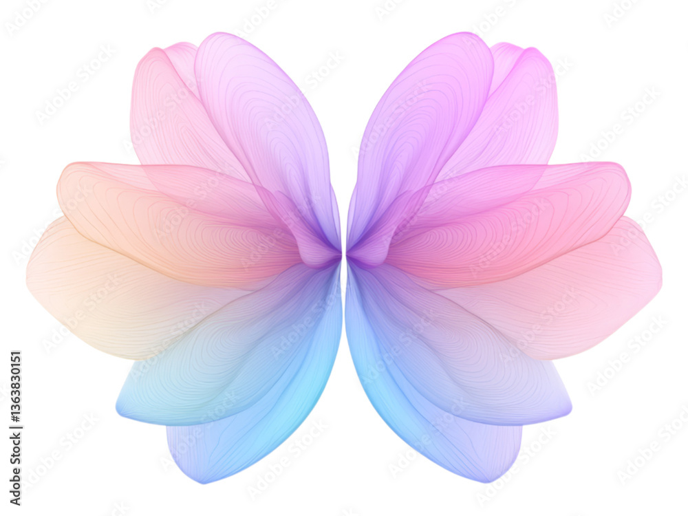 Fototapeta premium Abstract Symmetrical Floral Design with Soft Colors