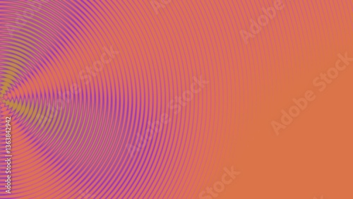 Abstract background with concentric circular lines radiating in a vibrant orange and purple gradient.