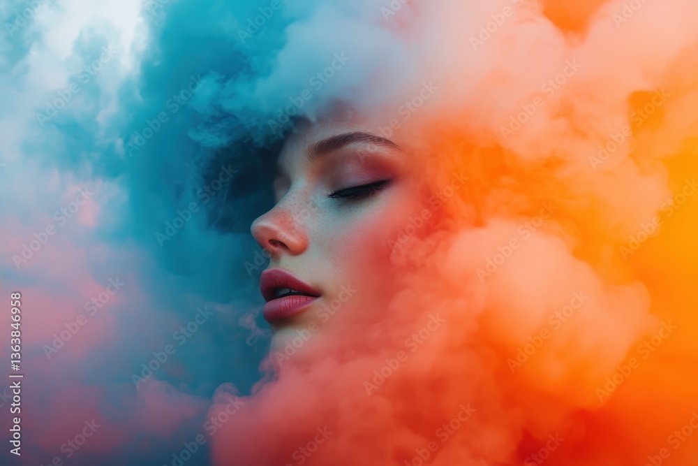 Captivating explosion of colorful smoke in clean and modern photography style highlighting vibrant hues and dynamic forms Captivating explosion of colorful smoke in clean and modern photography style highlighting vibrant hues and dynamic forms