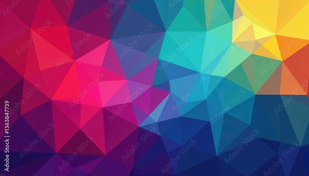 Obraz premium Geometric shapes in vibrant colors, creating a dynamic backdrop , modern, design, color