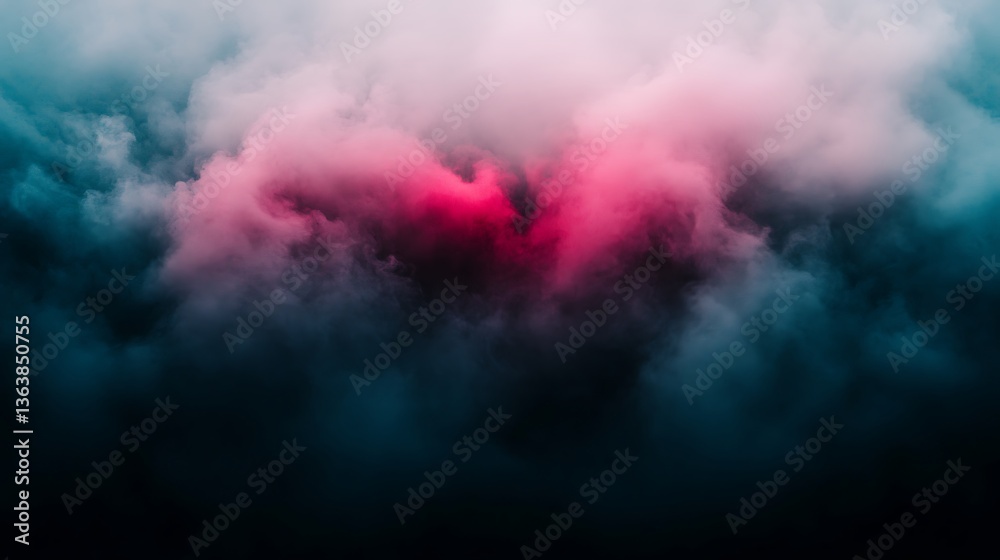 Pink and teal smoke cloudscape. Pink and teal smoke cloudscape.