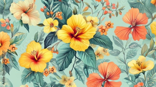 TexturesBackgrounds Seamless Floral Moment Background