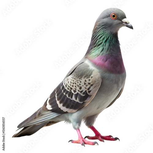 pigeon isolated on white