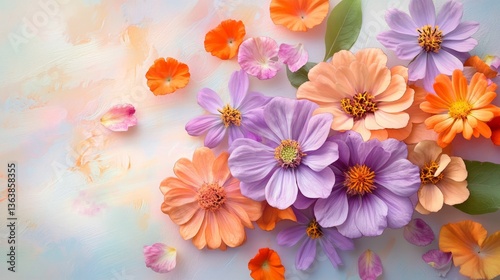 NatureFlorals Dreamy Floral Overview Orange Aesthetic