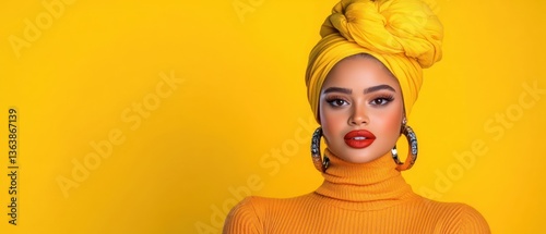 Radiant Beauty: A Yellow Fashion Portrait