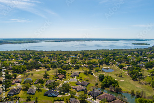 Aerial View of Lady Lake Florida community.