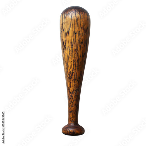 A classic wooden baseball bat isolated on transparent background photo