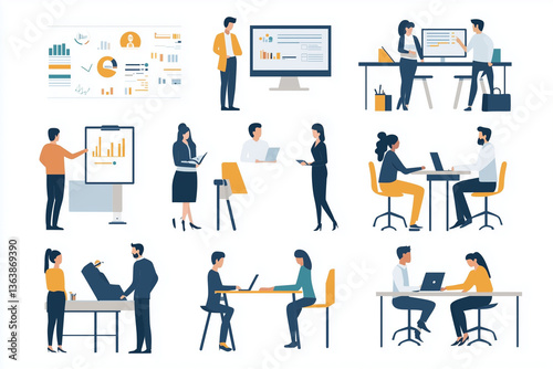 set of business people icons 