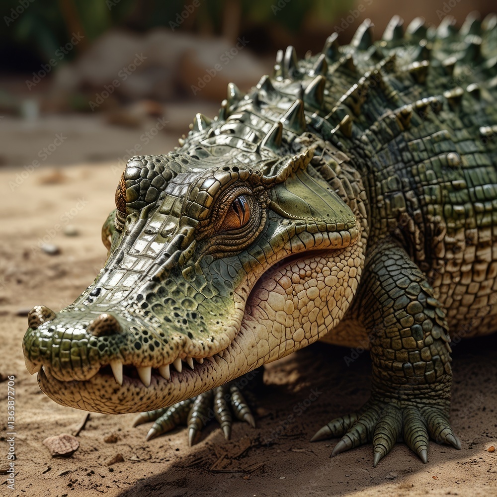 Obraz premium Realistic Generated Image of a Crocodile