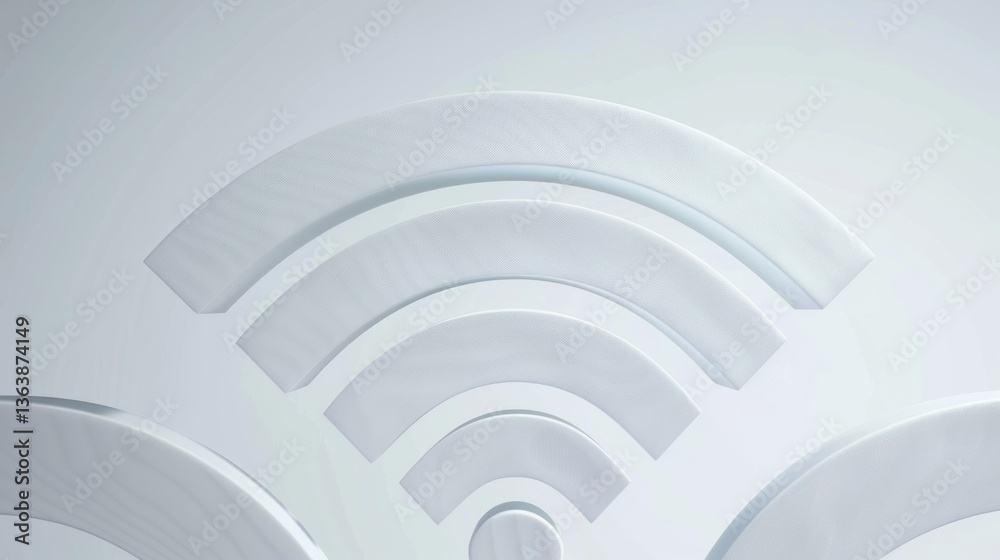 Obraz premium WiFi Signal Icon in Modern Design with Abstract Background for Technology and Connectivity Conc