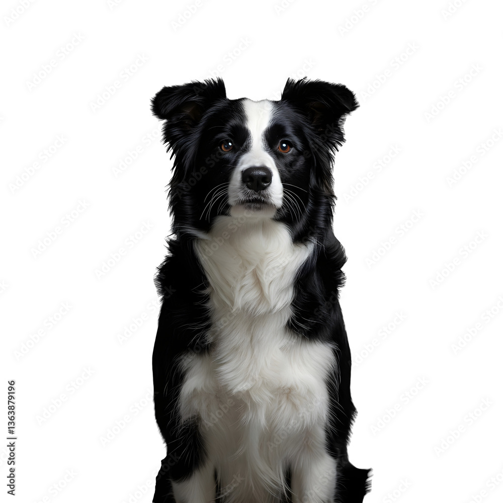 A Border Collie dog on a transparent background. A Border Collie dog on a transparent background.