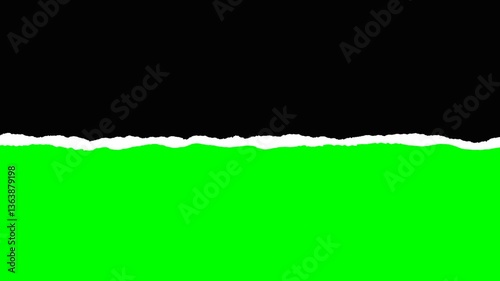 Paper Sheets Tearing stop motion looped animation green screen 4k resolution video	
