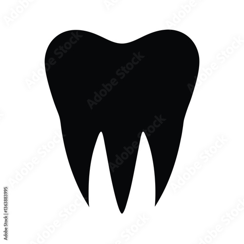Teeth vector silhouette