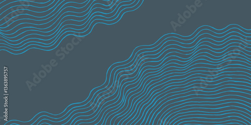 Hand drawn thin brush lines abstract minimal waves and ripples pattern, Japanese, ethnic handcrafted, wood carving textured background, simple water graphic for textile, carpet, decoration