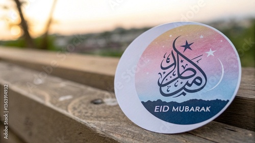 Eid Mubarak texture stickler 