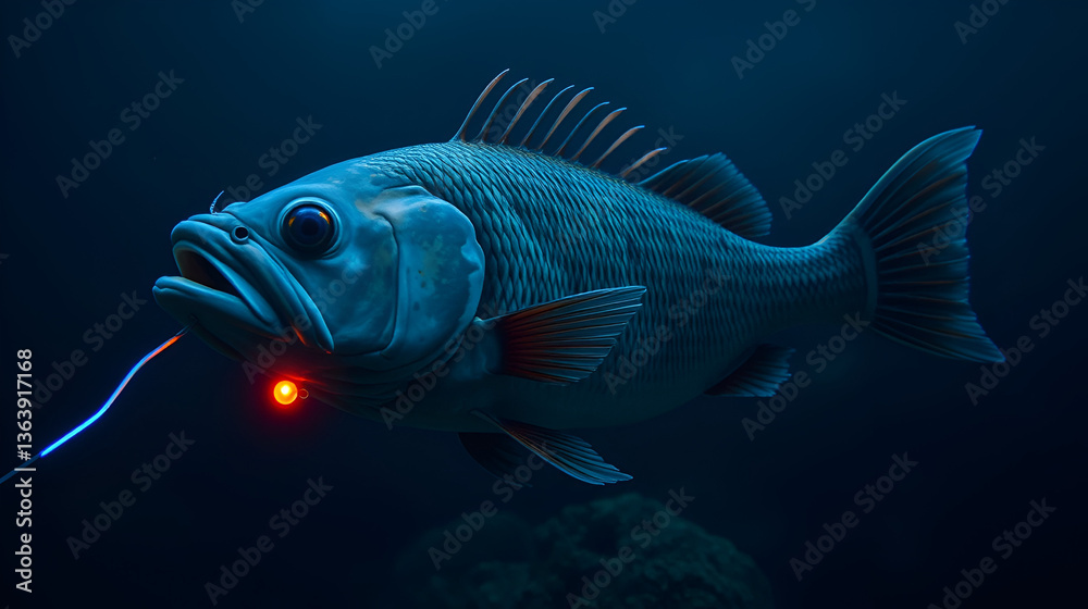 abyssal fish with bioluminescent lure abyssal fish with bioluminescent lure