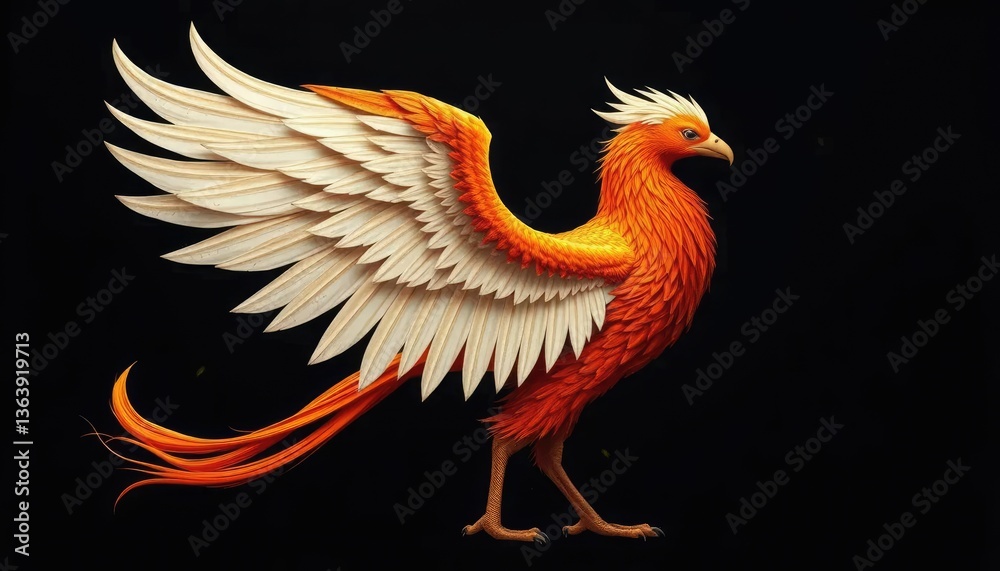 Obraz premium Fiery Phoenix Profile